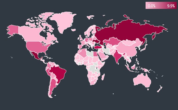 Україна посіла п'яте місце у світі за кількістю загроз для Android. ESET.
